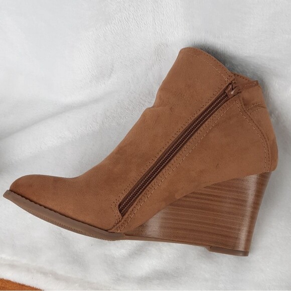 Sonoma Brown Suede Wedge Booties - Picture 6 of 15